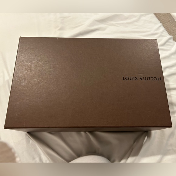 Louis Vuitton monogram (authentic) peep toe heel w/ Gold LV button - Picture 2 of 14